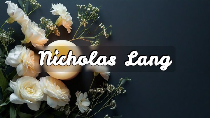 Nicholas Lang, Oakdale, California
